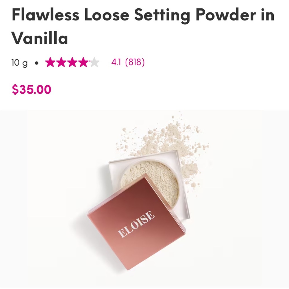 Eloise Flawless Loose Setting Powder in Vanilla